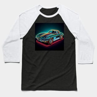 Neon Corvette Baseball T-Shirt